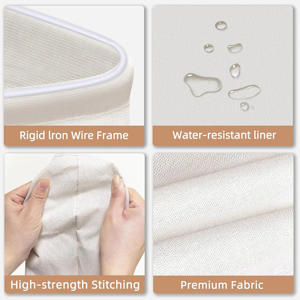 Collapsible Laundry Basket Dirty Clothes Storage Basket with Handle Hamper Sundries Storage Bag Bathroom Accessories