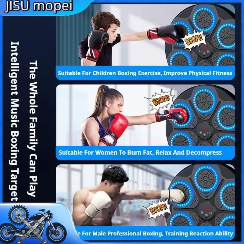 Upgrade Intelligent Music Boxing Machine for Adults & Kids, LED Display & Smart Bluetooth, Wall Mounted Boxing Trainer for Home, Indoor and Gym Use, Have Fun