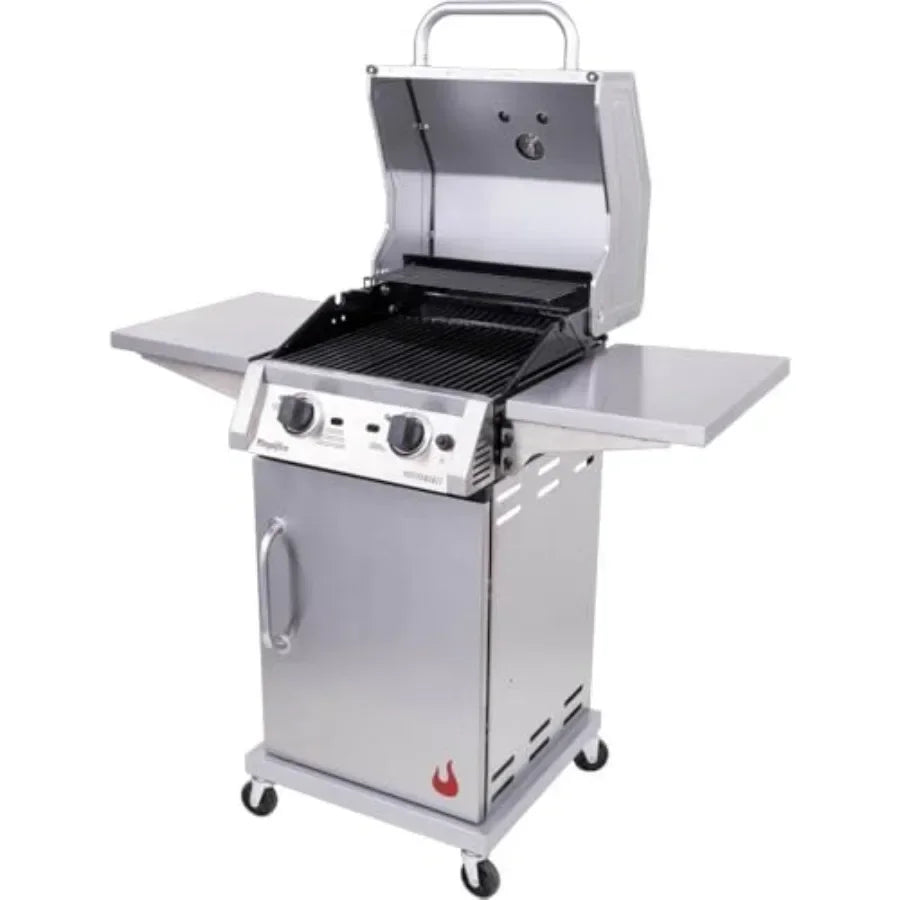 Charbroil 463655421 Performance Series Amplifire Gas Grill - Stainless for outdoor cooking, stainless steel, black, high-heat s