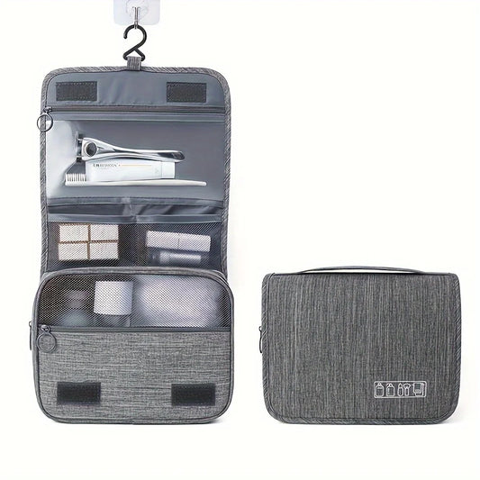 Multi-Functional Cosmetic Organizer Bag, Oxford Fabric Zipper Toiletry Pouch for Men & Women, Travel Essentials