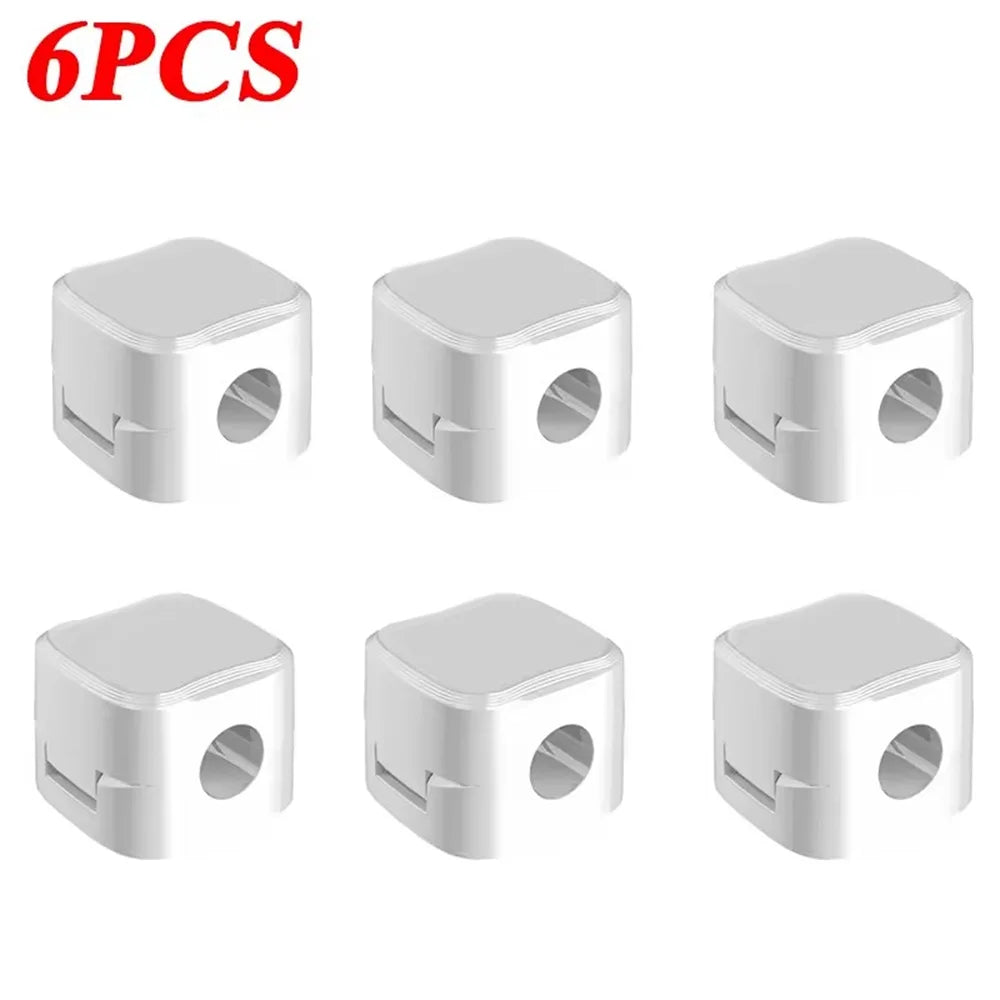 6 PCS Magnetic Cable Clips Adhesive Cord Organizers Wire Keepers for Home Office under Desk Cable Management