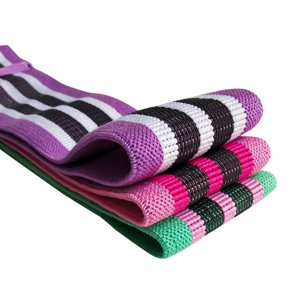 Set of 3 Resistance Exercise Loop Bands Fitness Home Gym Yoga Glutes Trainer