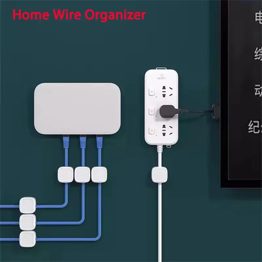 6 PCS Magnetic Cable Clips Adhesive Cord Organizers Wire Keepers for Home Office under Desk Cable Management