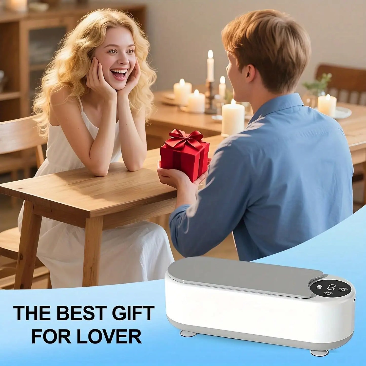 Portable Ultrasonic Cleaner, USB Charging High-Frequency Vibration Cleaning Machine For Jewelry Glasses Rings Watches, Professional Deep Cleaner For Denture Retainer Earrings Coins, Compact Home Travel Essentials