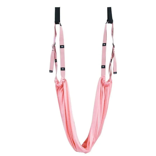 Adjustable Women Aerial Yoga Strap Elastic Stretch Door Hanging Aerial Yoga Hammock Swing Anti-Gravity Flexibility Training