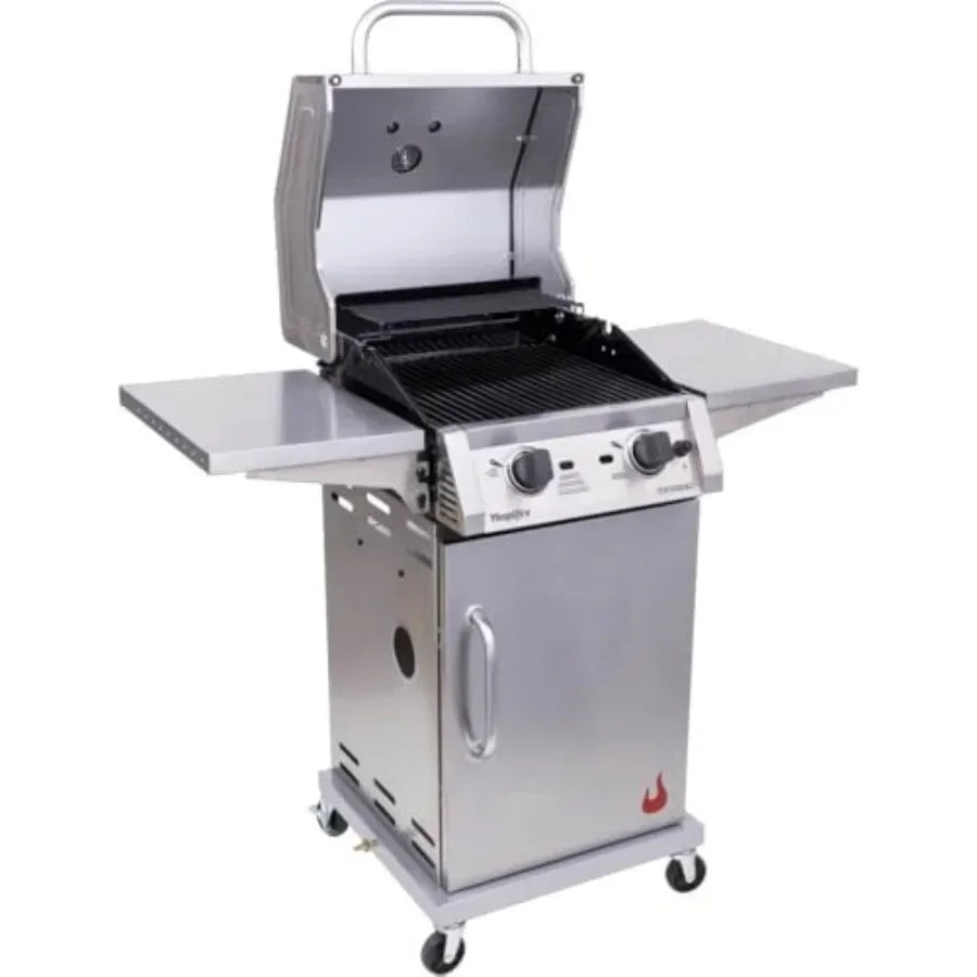 Charbroil 463655421 Performance Series Amplifire Gas Grill - Stainless for outdoor cooking, stainless steel, black, high-heat s