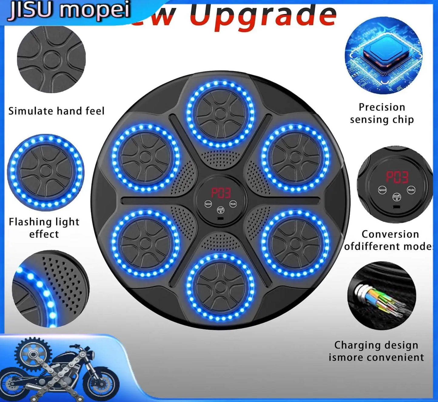 Upgrade Intelligent Music Boxing Machine for Adults & Kids, LED Display & Smart Bluetooth, Wall Mounted Boxing Trainer for Home, Indoor and Gym Use, Have Fun