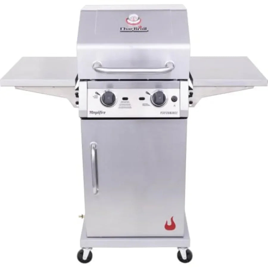 Charbroil 463655421 Performance Series Amplifire Gas Grill - Stainless for outdoor cooking, stainless steel, black, high-heat s