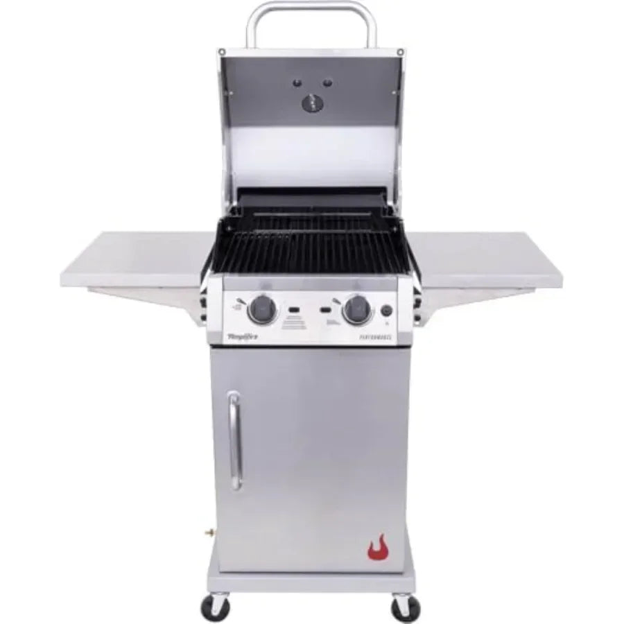 Charbroil 463655421 Performance Series Amplifire Gas Grill - Stainless for outdoor cooking, stainless steel, black, high-heat s