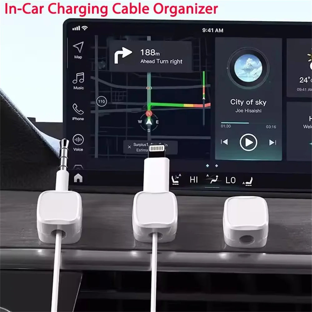 6 PCS Magnetic Cable Clips Adhesive Cord Organizers Wire Keepers for Home Office under Desk Cable Management