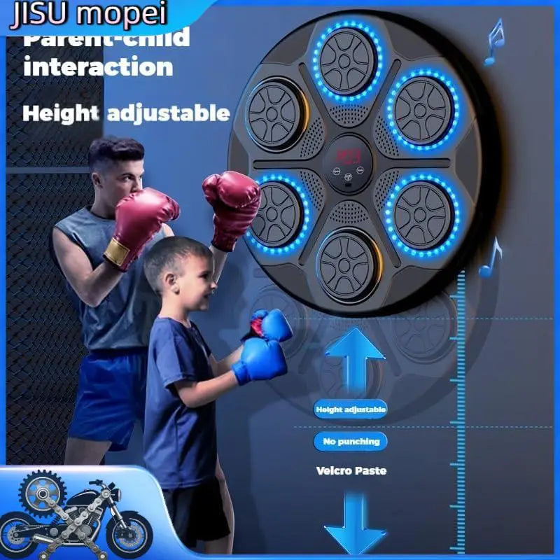 Upgrade Intelligent Music Boxing Machine for Adults & Kids, LED Display & Smart Bluetooth, Wall Mounted Boxing Trainer for Home, Indoor and Gym Use, Have Fun